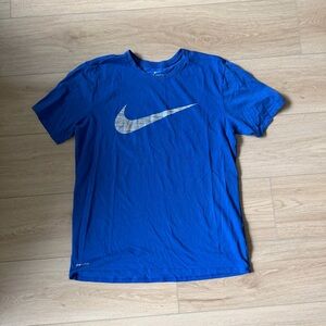 Nike Royal Blue Short Sleeve Tee with Silver Swoosh